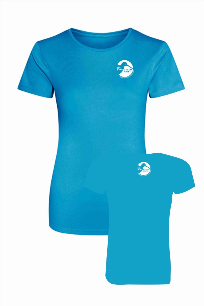 Ein Kiwi gegen Krebs Funktionsshirt Damen, Logo: klein/klein